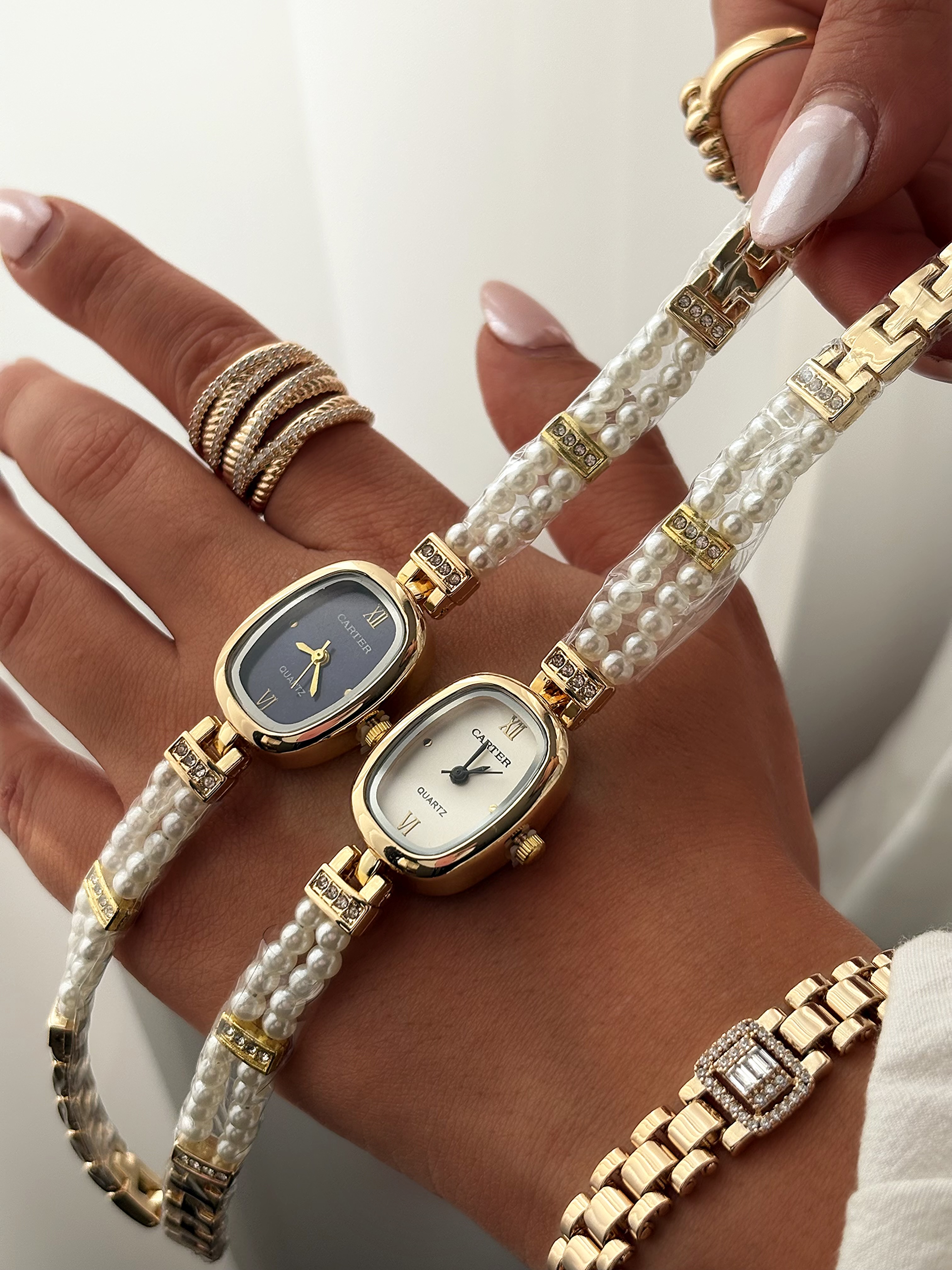 ساعت مچی بند مرواریدی