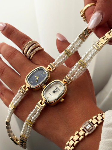 ساعت مچی بند مرواریدی