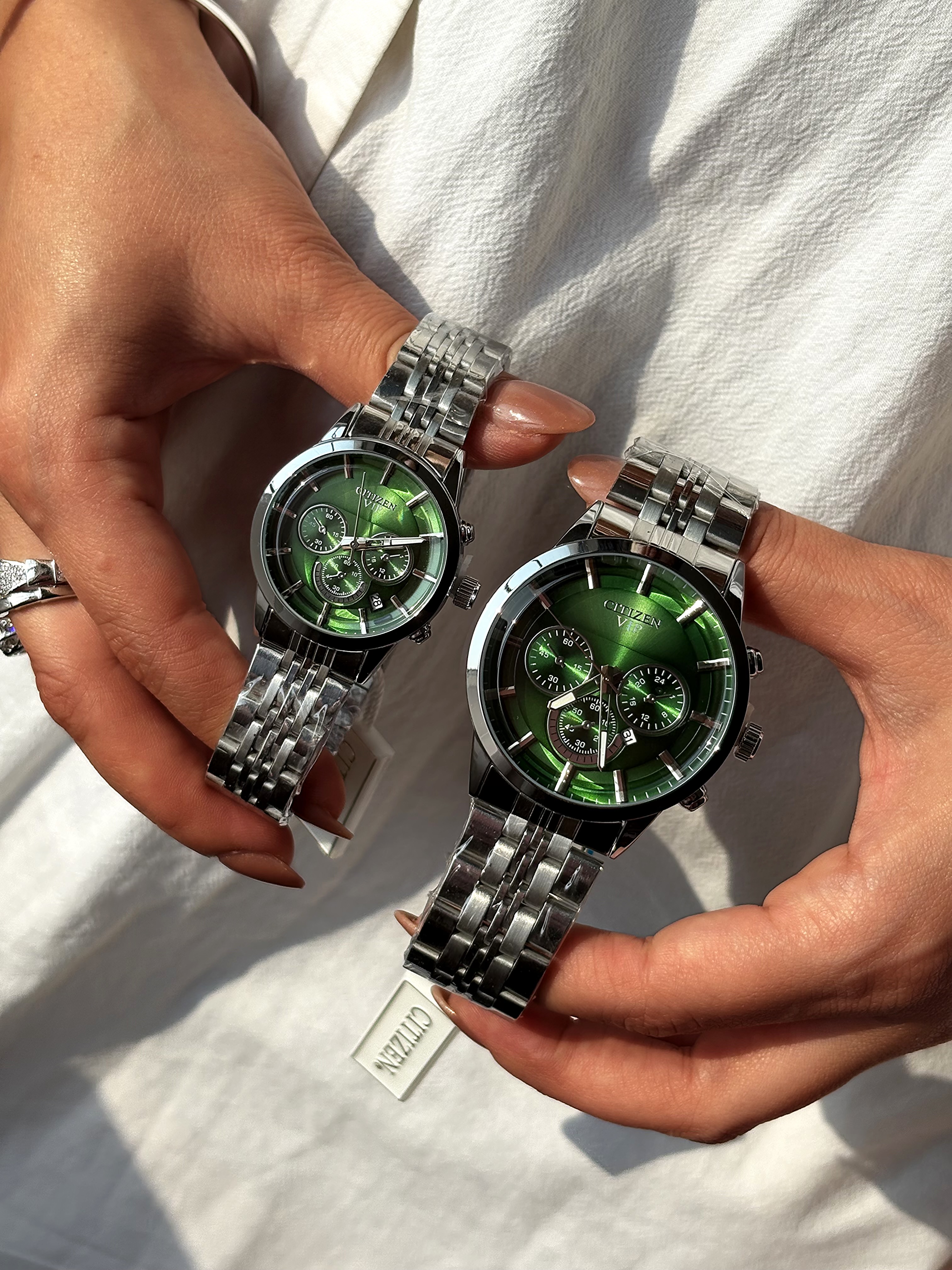 ساعت ست زنانه و مردانه صفحه سبز