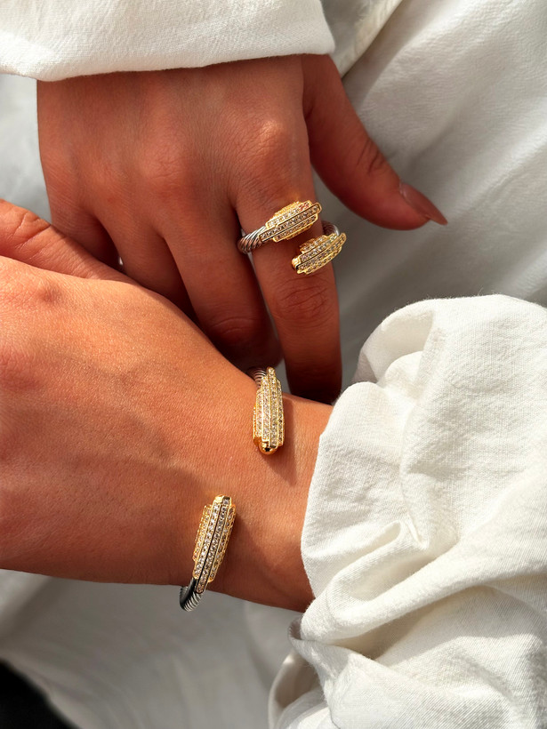 نمای پوشیده شده دستبند و انگشتر
