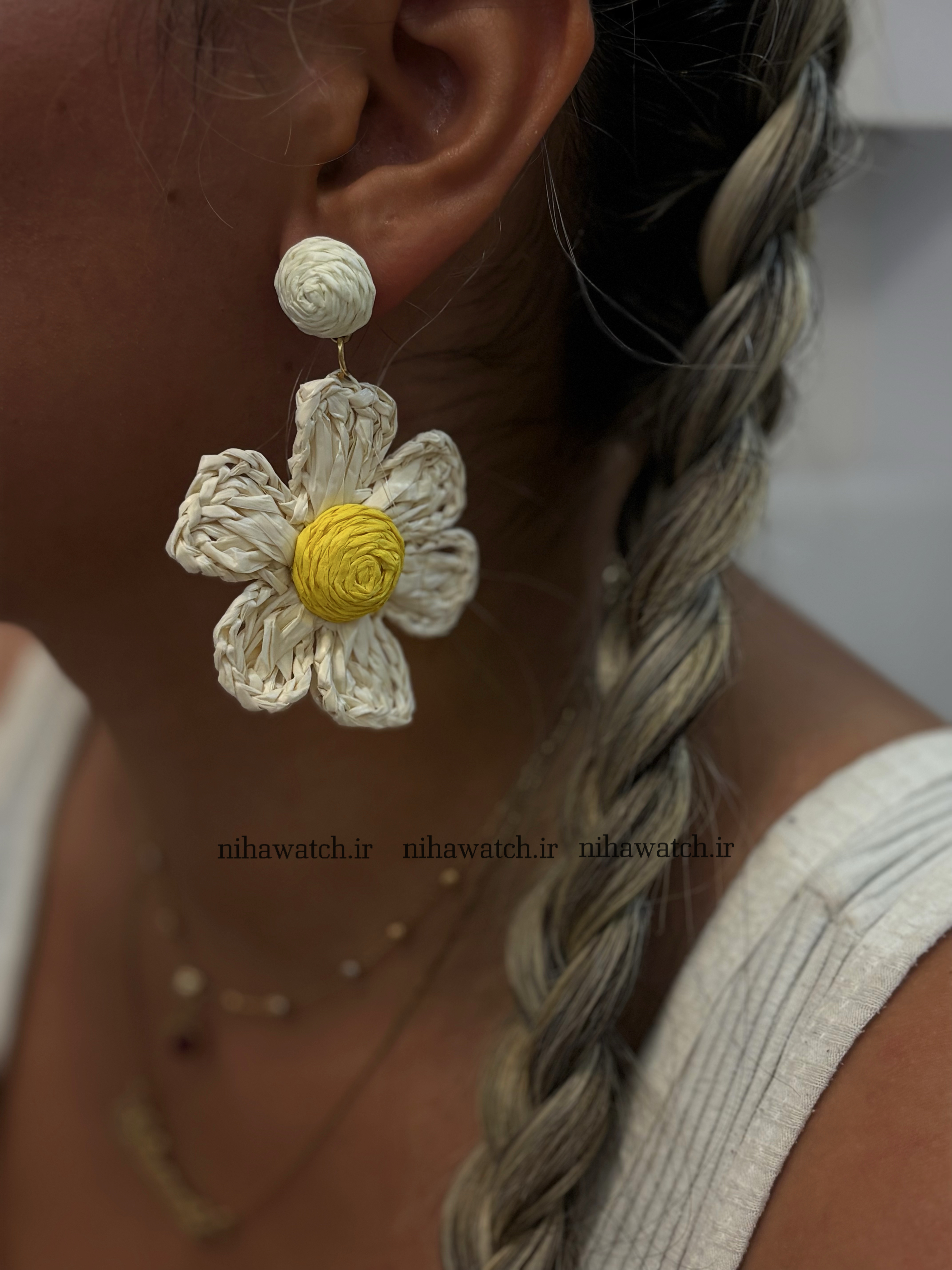 گوشواره حصیری گل